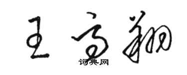 骆恒光王高翔草书个性签名怎么写