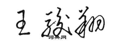 骆恒光王骏翔草书个性签名怎么写