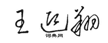 骆恒光王迎翔草书个性签名怎么写