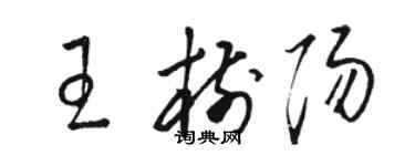 骆恒光王树阳草书个性签名怎么写