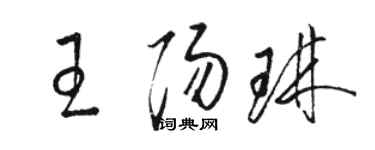 骆恒光王阳琳草书个性签名怎么写
