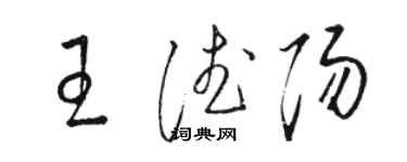 骆恒光王德阳草书个性签名怎么写