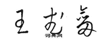 骆恒光王武剑草书个性签名怎么写