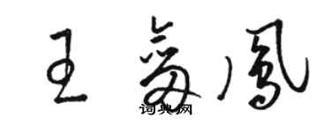 骆恒光王剑凤草书个性签名怎么写