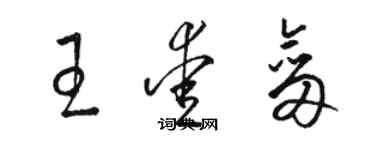 骆恒光王爱剑草书个性签名怎么写