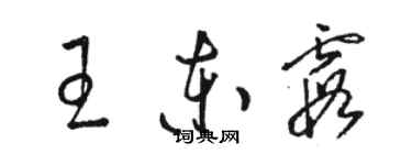 骆恒光王东霞草书个性签名怎么写