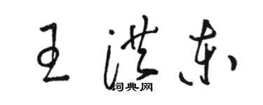 骆恒光王洪东草书个性签名怎么写
