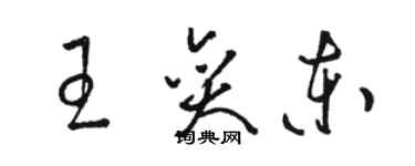 骆恒光王奕东草书个性签名怎么写