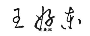 骆恒光王好东草书个性签名怎么写