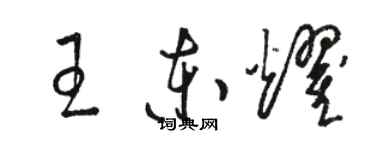 骆恒光王东耀草书个性签名怎么写