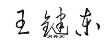 骆恒光王键东草书个性签名怎么写