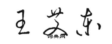 骆恒光王艾东草书个性签名怎么写