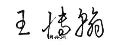 骆恒光王博翰草书个性签名怎么写