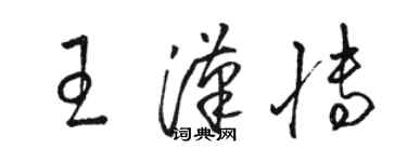 骆恒光王汉博草书个性签名怎么写