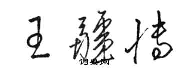 骆恒光王疆博草书个性签名怎么写
