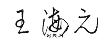 骆恒光王海元草书个性签名怎么写
