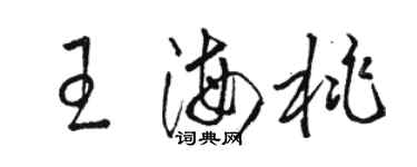骆恒光王海桃草书个性签名怎么写