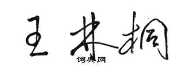 骆恒光王林桐草书个性签名怎么写