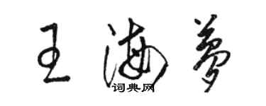 骆恒光王海梦草书个性签名怎么写