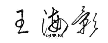骆恒光王海影草书个性签名怎么写