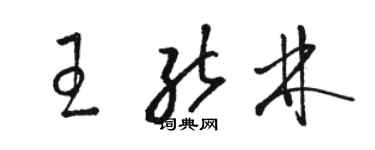 骆恒光王能林草书个性签名怎么写