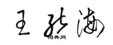 骆恒光王能海草书个性签名怎么写