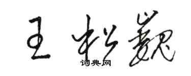 骆恒光王松巍草书个性签名怎么写