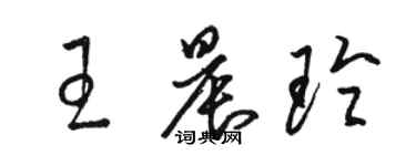 骆恒光王晨玲草书个性签名怎么写
