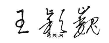 骆恒光王颖巍草书个性签名怎么写