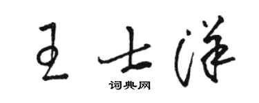 骆恒光王士洋草书个性签名怎么写