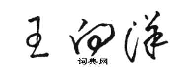 骆恒光王向洋草书个性签名怎么写