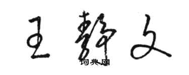 骆恒光王静文草书个性签名怎么写