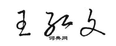 骆恒光王红文草书个性签名怎么写