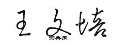 骆恒光王文培草书个性签名怎么写