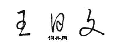 骆恒光王日文草书个性签名怎么写