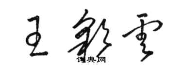 骆恒光王彩云草书个性签名怎么写