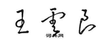 骆恒光王云良草书个性签名怎么写