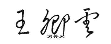 骆恒光王卿云草书个性签名怎么写