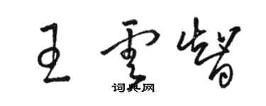 骆恒光王云智草书个性签名怎么写
