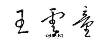 骆恒光王云童草书个性签名怎么写