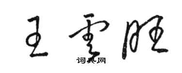 骆恒光王云旺草书个性签名怎么写