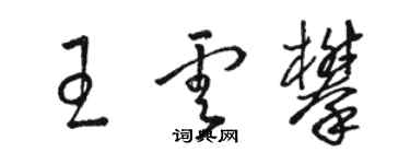 骆恒光王云攀草书个性签名怎么写