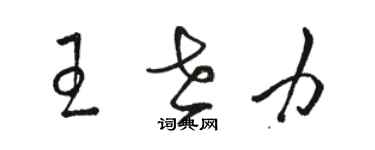 骆恒光王世力草书个性签名怎么写