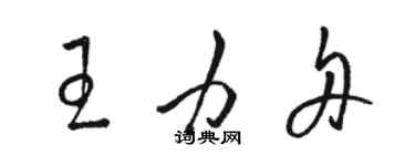 骆恒光王力舟草书个性签名怎么写