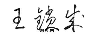 骆恒光王锁成草书个性签名怎么写