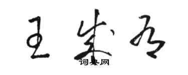 骆恒光王成有草书个性签名怎么写