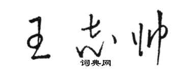 骆恒光王志帅草书个性签名怎么写
