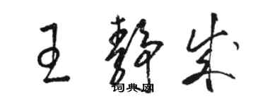 骆恒光王静成草书个性签名怎么写