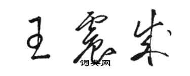 骆恒光王震成草书个性签名怎么写