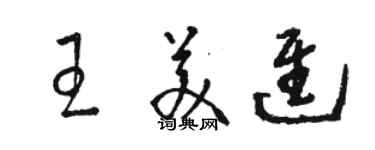 骆恒光王美进草书个性签名怎么写